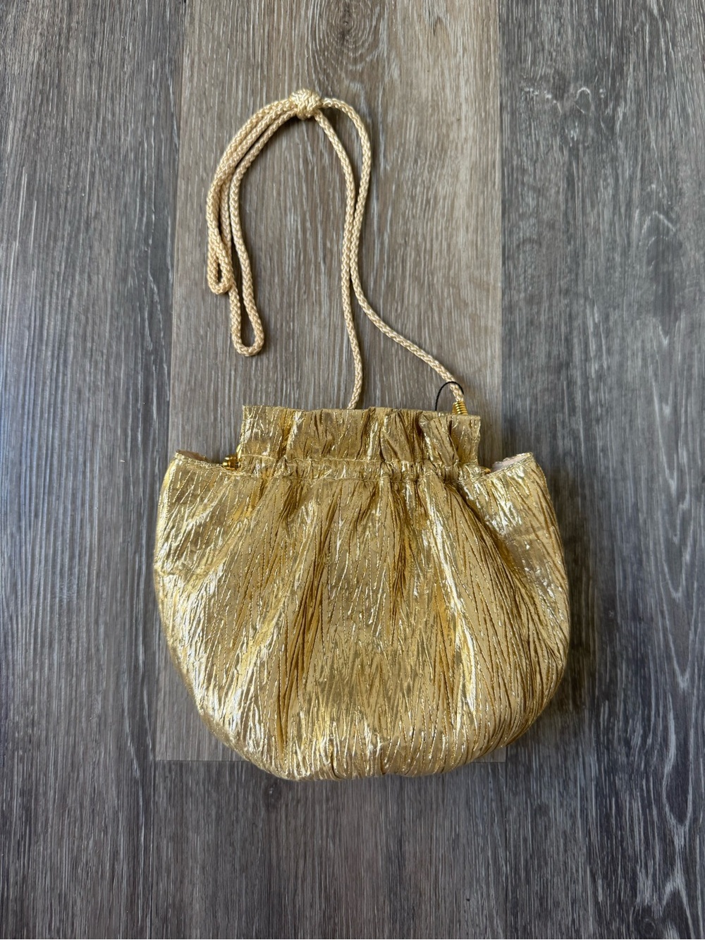 Small Vintage Gold Metallic Evening Bag